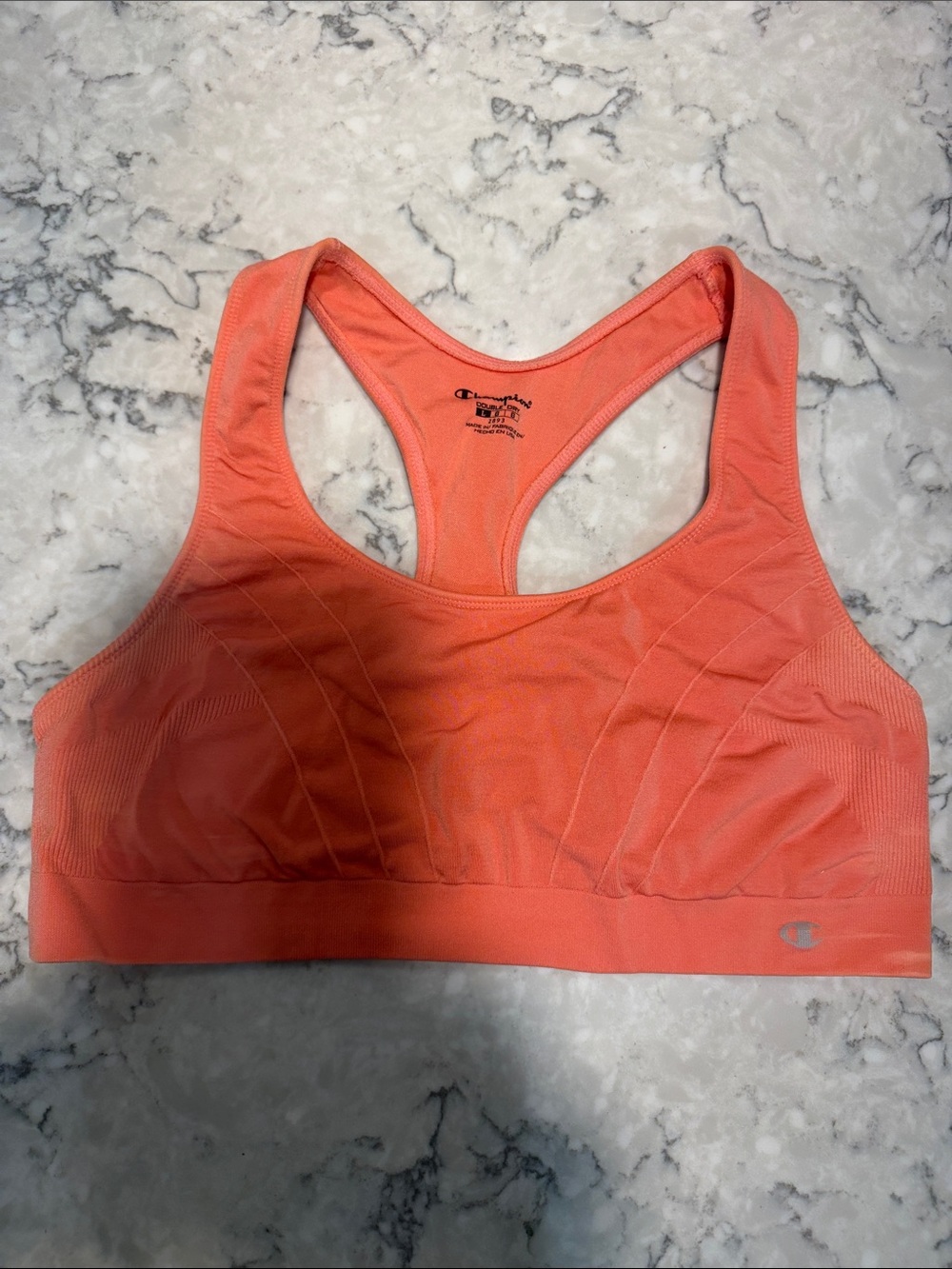 Champion Coral Racerback Sports Bra - Coral/Size Large